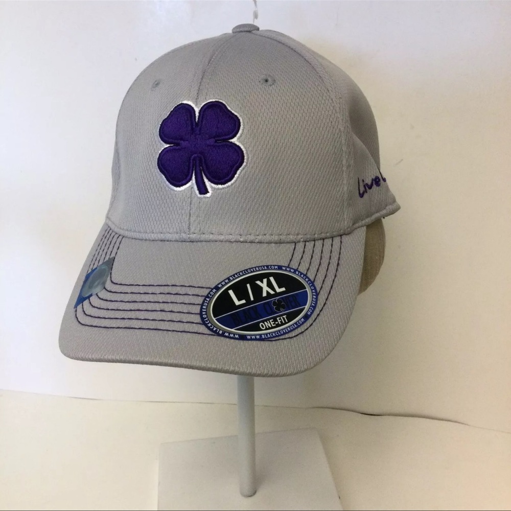 BLACK CLOVER LIVE LUCKY WEBER STATE UNIVERSITY WSU BASEBALL CAP GRAY L/XL NEW